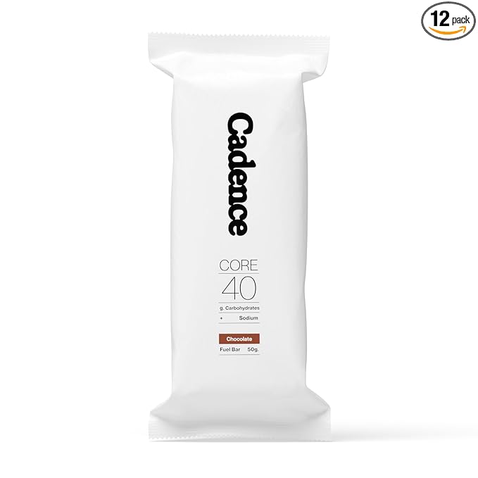 Cadence Chocolate Energy Bar - Case (50g x 12) | 40g Carb Blend with Organic Dates & Honey | Electrolytes for Hydration & Recovery | Natural Ingredients | Vegan-Friendly Fuel for Endurance Sports
