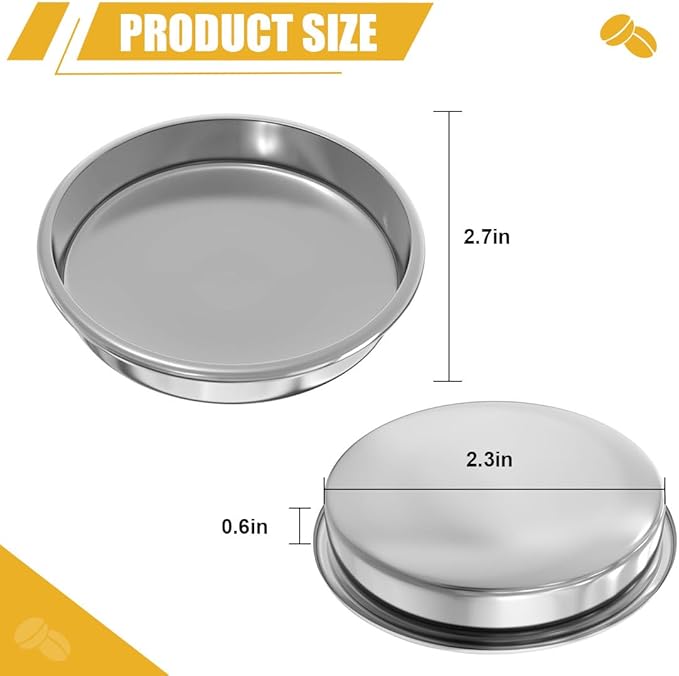 2 PCS Backflush Disk, 58 mm Filter Espresso, Stainless Steel Back Flush Blind Basket for Breville Gaggia Classic and Other Espresso Machines Cleaning Disc