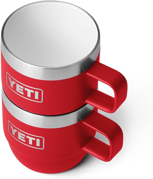 YETI Rambler 6 oz Stackable Mug, Stainless Steel, Vacuum Insulated Espresso/Coffee Mug, 2 Pack