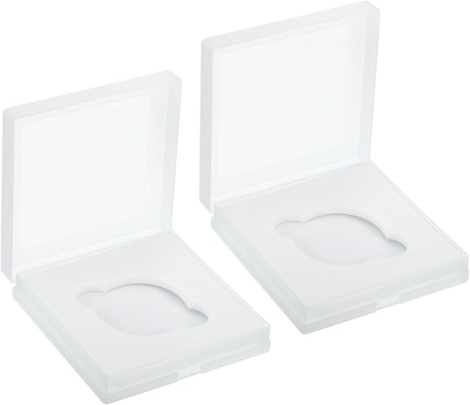 PATIKIL 43mm Lens Filter Case, 2pcs Camera Filter Case Portable Lens Filter Box Water Resistant Dustproof Plastic for Photography Filter Storage