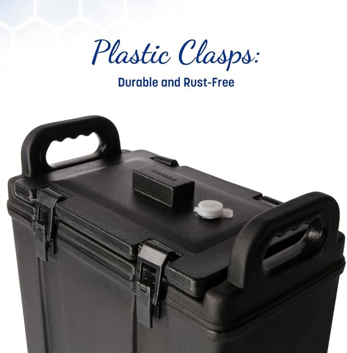 Carlisle FoodService Products Cateraide Insulated Beverage Dispenser with Handles for Catering, Events, Kitchens, And Restaurants, Plastic, 5 Gallons, Black