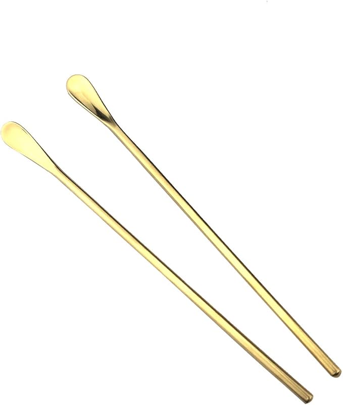 JASHII Matte Long Handle Spoon Cocktail Mixing Stirring Spoons Iced Tea Coffee Spoons with 8.6 inch Long Handle Brushed SUS304 Stainless Steel, 6-Piece