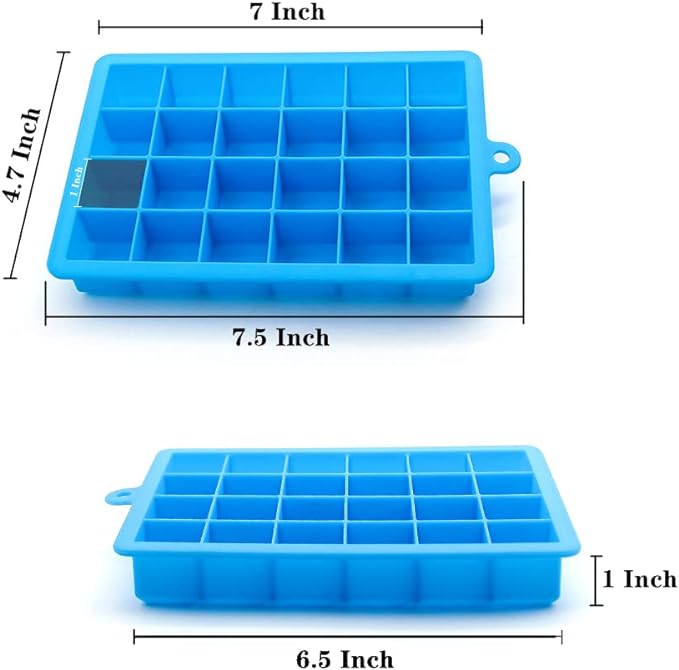 Ice Cube Tray, 3 Pack Silicone Ice Cube Molds, Ice Cube Trays, Silicone Ice Trays, Easier to Release, BPA Free for Alcohol/Coffee/Beverages (Blue, Green, Rose red)