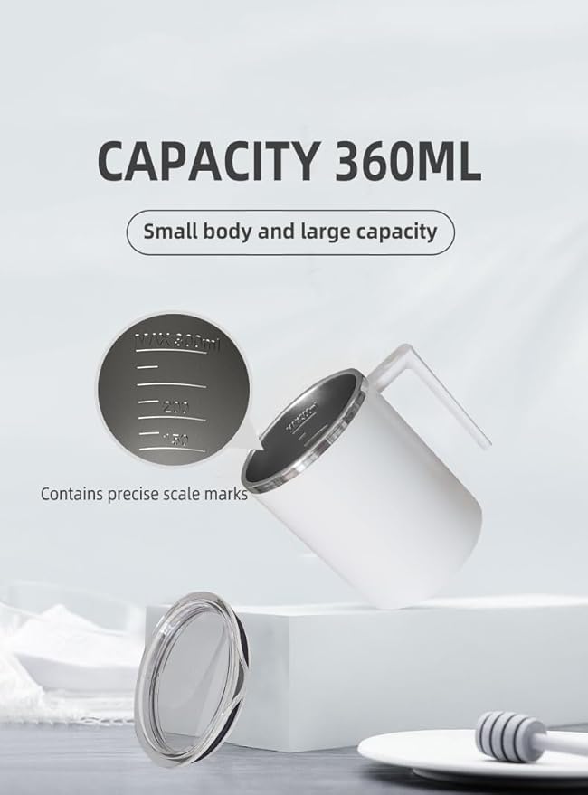 Self Stirring Mug,Self Stirring Coffee Mug, Suitable for Coffee, Milk, Cocoa and Other Beverages (White)