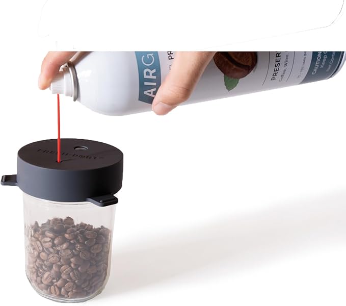 Airgone Argon Gas Flush for Wine, Coffee and Food Preservation - Fresh Port and Airscape Preserver Accessory - Extend Freshness, Protect Taste - Food Grade Inert Gas Argon Spray Canister