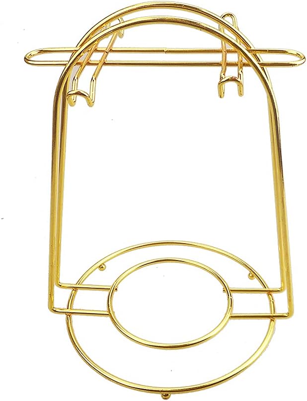 YY YEARCHY Coffee Mug Holder, Espresso Cups Holder Cup Drying Rack Cups Drainer Stand Metal Mug Tree Cups Organizer with 4 Hook Hangers for Kitchen Counter and Tea Party(Gold)