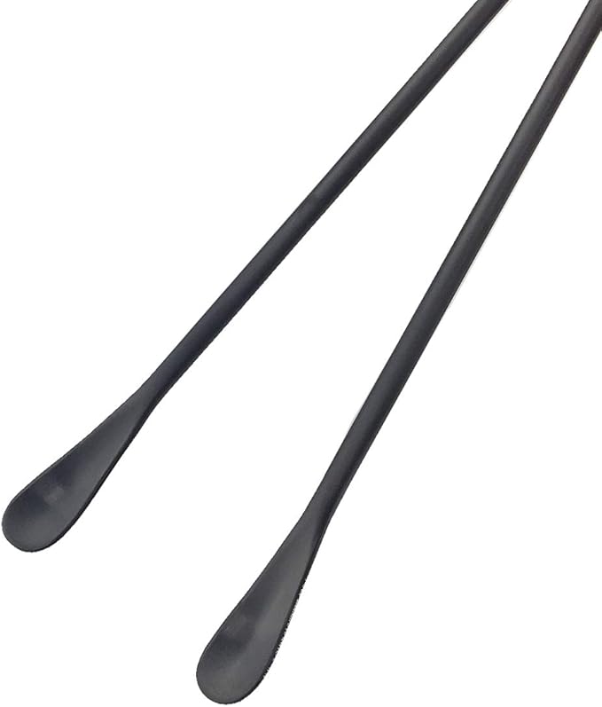 JASHII Matte Long Handle Spoon Cocktail Mixing Stirring Spoons Iced Tea Coffee Spoons with 8.6 inch Long Handle Brushed SUS304 Stainless Steel, 6-Piece