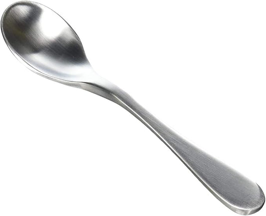 Knork Stainless Steel Demitasse Spoon (Set of 6), Matte Silver, Tiny Coffee-Appetizer Specialty Spoons, Specialty Demitasse