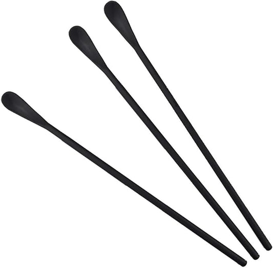 JASHII Black Matte Long Handle Spoon Cocktail Mixing Stirring Spoons Iced Tea Coffee Spoons with 8.6 inch Long Handle Brushed SUS304 Stainless Steel, 3-Piece