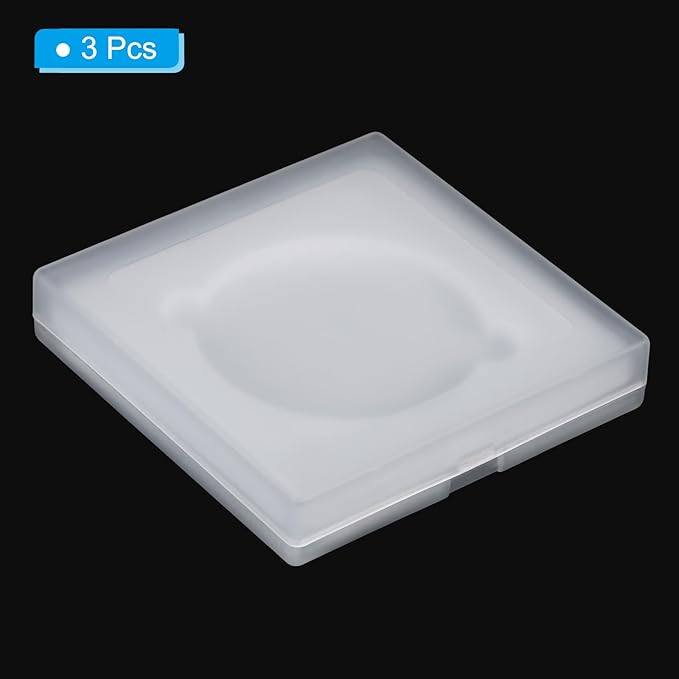 PATIKIL 58mm Lens Filter Case, 3pcs Camera Filter Case Portable Lens Filter Box Water Resistant Dustproof Plastic for Photography Filter Storage