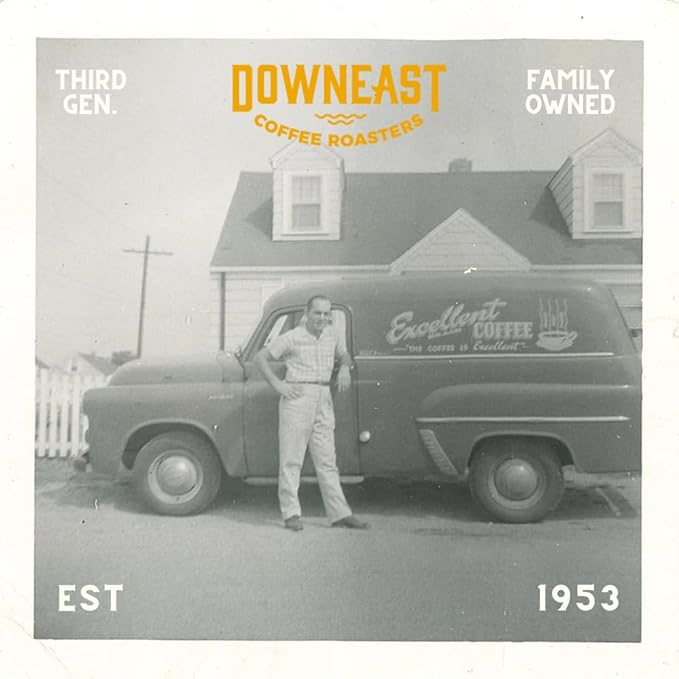 Downeast Coffee Roasters Ground Coffee - Morning Breakfast Blend, Light Roast, 100% Arabica Coffee - Smooth, Bright and Balanced - South American Highlands Ground (12oz bag, Pack of 6)