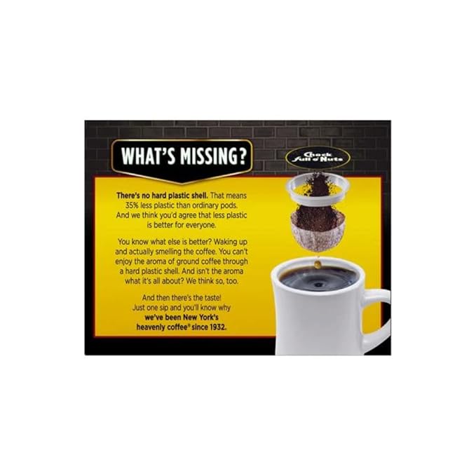 Chock Full o’Nuts Original Roast, Medium Roast K-Cups – Compatible with Keurig Pods K-Cup Brewers (1 Pack of 32 Single-Serve Cups)