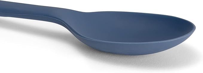 Misen Silicone Mixing Spoon - Professional-Grade, Dishwasher Safe - No Scratch Nonstick-Safe Kitchen Tool for Stirring, Scraping, and Serving - Stong, Durable, Heat Resistant - Blue