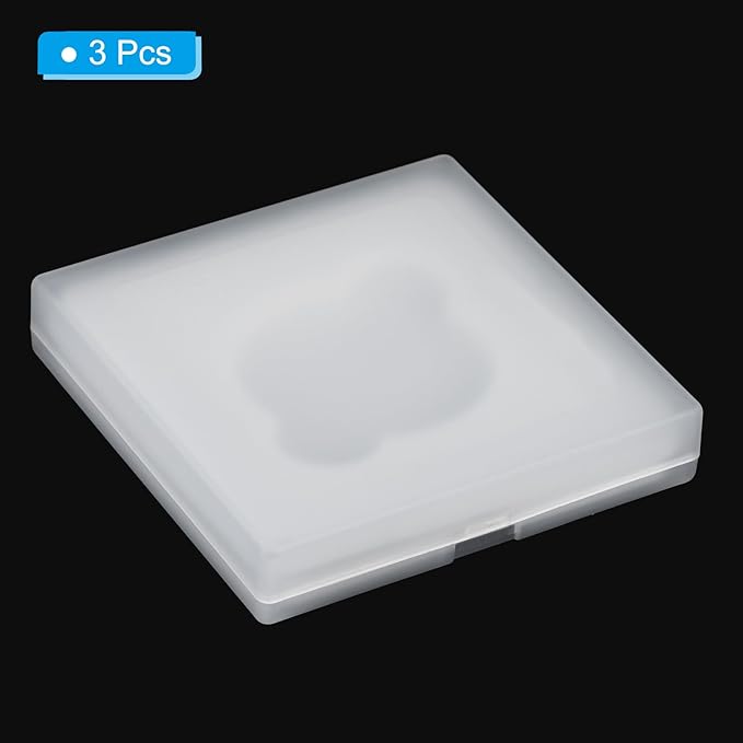 PATIKIL 46mm Lens Filter Case, 3pcs Camera Filter Case Portable Lens Filter Box Water Resistant Dustproof Plastic for Photography Filter Storage