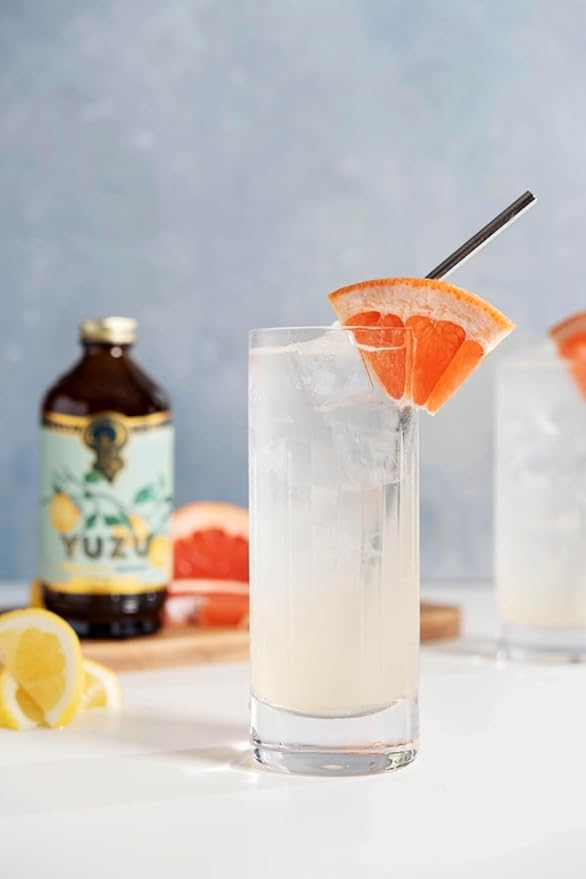 Portland Syrups Yuzu Syrup - Premium Beverage Concentrate for Delicious Cocktails, Mocktails, Tea, Soda, Coffee Drinks, Baking, and More - 12 oz with 12 Servings (Pack of 1)