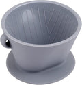 Segarty Silicone Coffee Dripper, Gray Single Cup Pour Over Coffee Maker with Storage Pouch, Size NO.2 Reusable Cone Drip Filter Holder Slow Brewer with 3 Holes for Travel, Camping, Backpacking