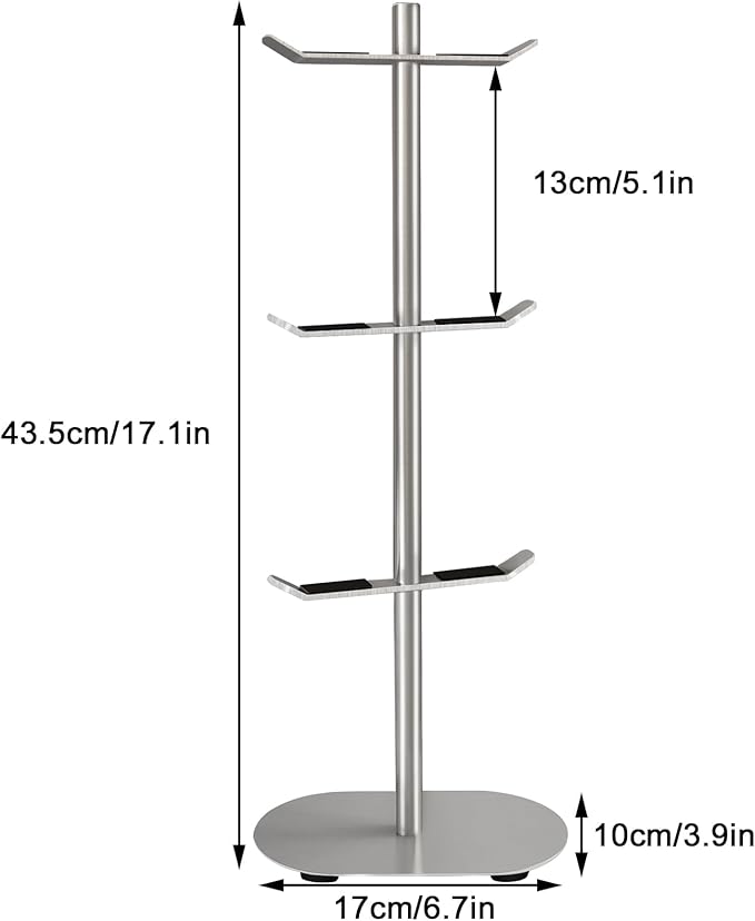 Mug Holder Tree, Coffee Cup Holder with 6 Hooks, Coffee Mug Rack, Metal Mug Tree for Counter, Mug Holder Stand Coffee Mug Hanger(Brushed Nickel)