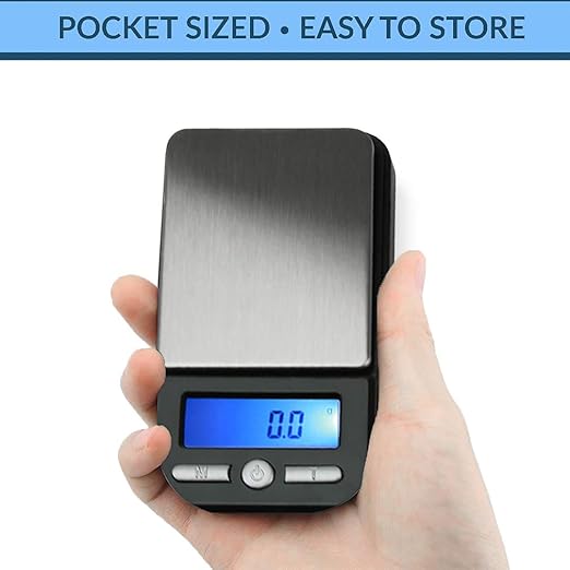 American Weigh Scales Digital Pocket Scale AC Series 650g x 0.1g | High Precision 0.1g Accuracy Mini Gram Scale for Kitchen, Lab, Jewelry, Coin Scale, Small Digital Gram Scale Portable Travel Scale
