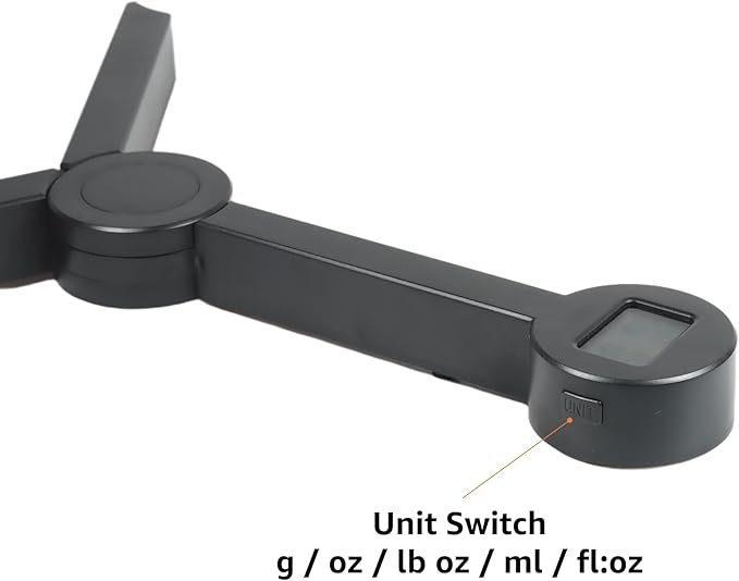 Portable Food Scale Travel Scale for Food, Small Folding Digital Kitchen Scale for Food, Collapsible Mini Pocket Scale Grams and Ounces, Ideal for Diet Calorie Control Compact Kitchen, Tripod Black