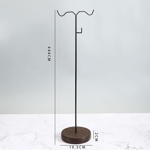Bag Display Stand Metal Handbag Stand with 3 Hooks 4.13x4.13x17.32 inch for Commercial Home Countertop Retail Mall