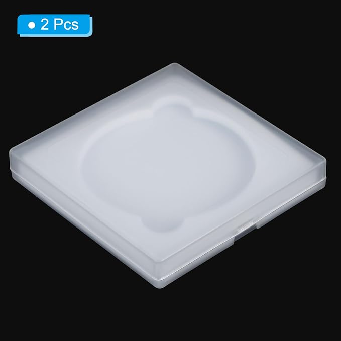 PATIKIL 82mm Lens Filter Case, 2pcs Camera Filter Case Portable Lens Filter Box Water Resistant Dustproof Plastic for Photography Filter Storage