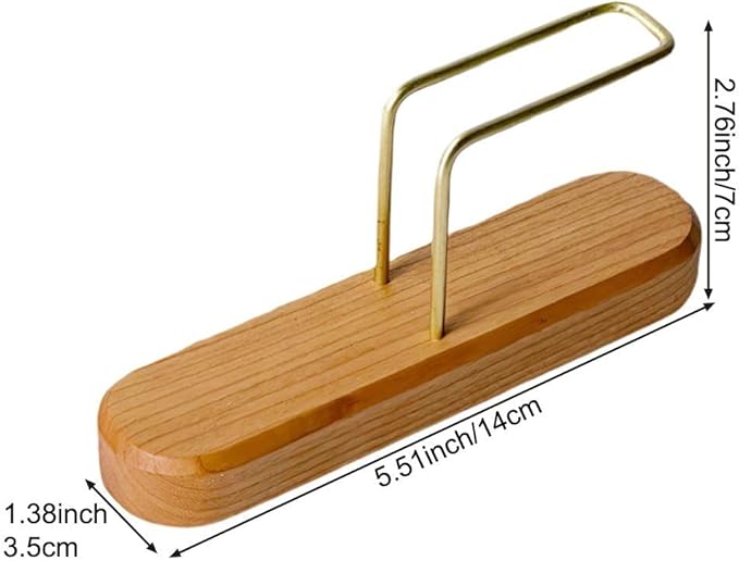 Coffee Filter Holder Wooden Stand, Brass & Wood Coffee Filter Paper Organizer Rack Holds 35 Filters, Cone Fan Shaped Filter Storage for Pour Over Coffee Bar & Kitchen Use