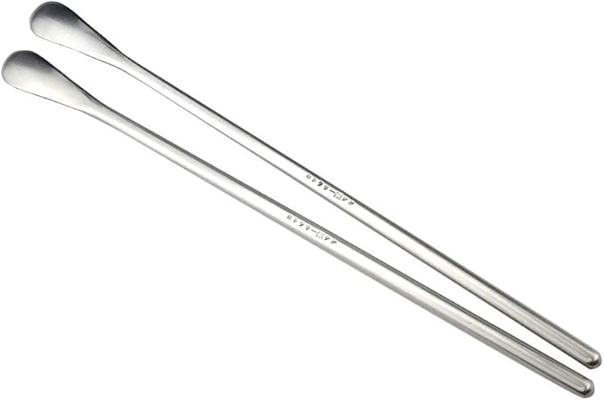 JASHII Silver Matte Long Handle Spoon Cocktail Mixing Stirring Spoons Iced Tea Coffee Spoons with 8.6 inch Long Handle Brushed SUS304 Stainless Steel, 3-Piece