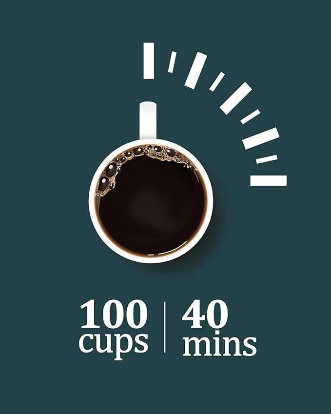 100 Cup Coffee Urn, 14L/3.7 Gal Large Capacity Stainless Steel Electric Coffee Percolator, Hot Beverage & Hot Cafe Dispenser with Fast Brew & Auto Keep-Warm, for Party Buffet Catering