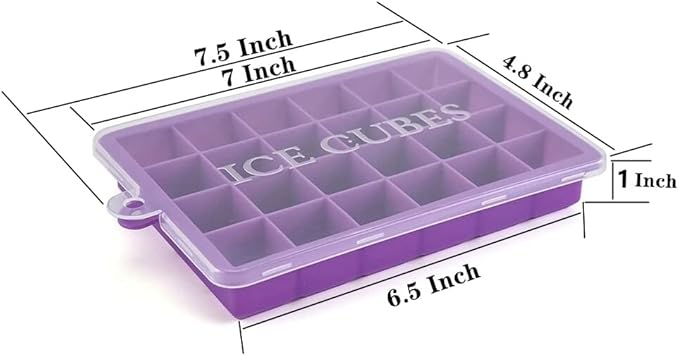 Ice Cube Tray, 3 Pack Silicone Ice Cube Molds, Ice Cube Trays, Silicone Ice Trays, Easier to Release, BPA Free for Alcohol/Coffee/Beverages (Pink, Light blue, Purple)