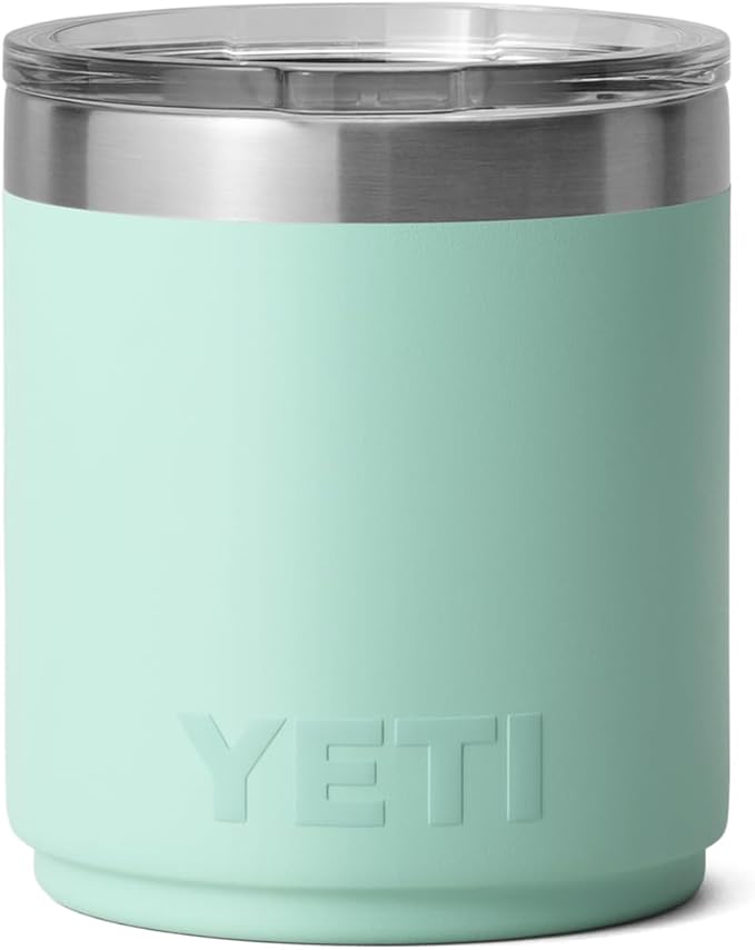 YETI Rambler 10 oz Stackable Lowball 2.0, Vacuum Insulated, Stainless Steel with MagSlider Lid, Seafoam
