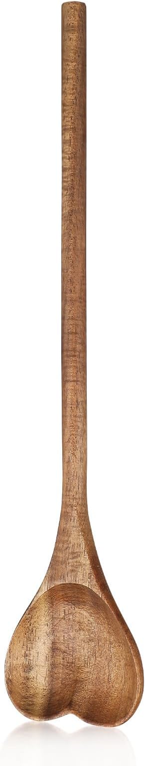 Olive Wood Heart Spoon Full of Love Elegant Mixing Honey Dessert Heart Shaped Wooden Spoons for Cooking Kitchen Supply