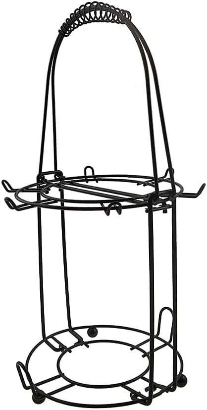 YY YEARCHY Coffee Mug Holder, Espresso Cups Holder Cup Drying Rack Cups Drainer Stand Metal Mug Tree Cups Organizer with 6 Hook Hangers for Kitchen Counter and Tea Party(Black)