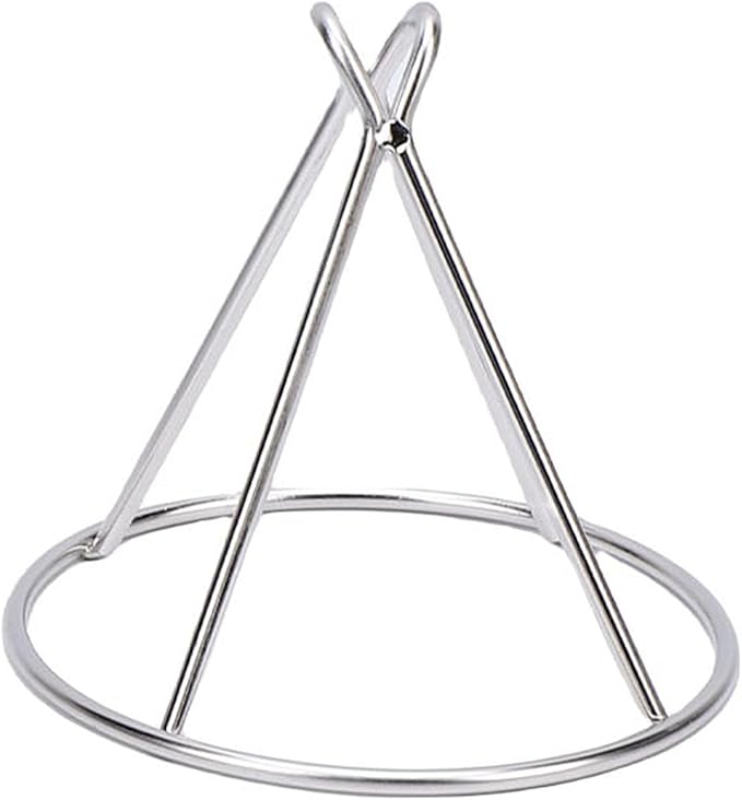 Focket Deep Fryer Oil Filter Stand, 304 Stainless Steel Cooking Oil Filter Strainer with Folding Arms, Maple Syrup Cone Filter Holder for Kitchens, Restaurants, Food Trucks