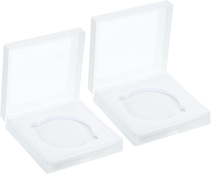 PATIKIL 58mm Lens Filter Case, 2pcs Camera Filter Case Portable Lens Filter Box Water Resistant Dustproof Plastic for Photography Filter Storage