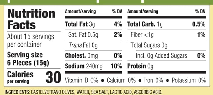 Mezzetta Sliced Castelvetrano Olives| Non-GMO, Gluten Free, Keto Vegetarian | 8.25 Ounces Drained Weight (Pack of 2)