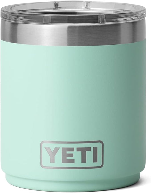 YETI Rambler 10 oz Stackable Lowball 2.0, Vacuum Insulated, Stainless Steel with MagSlider Lid, Seafoam