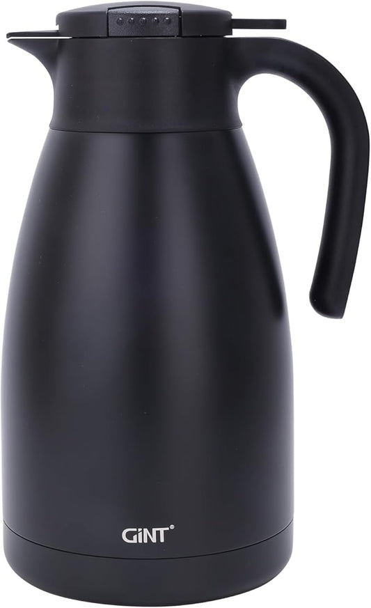 GiNT 2.2L / 74Oz Thermal Coffee Carafe, Insulated Stainless Steel Coffee Carafes for Keeping Hot/Double Walled Vacuum Thermal Carafe (Black)