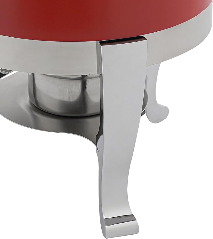 Stainless Steel Beverage Dispensers, Drink Dispenser with Fuel Holder & Base & Stainless Steel Faucet 3.4Gal Hot Beverage Dispenser, Commercial Coffee Urn for Hotels, Canteens（Silver, Red）