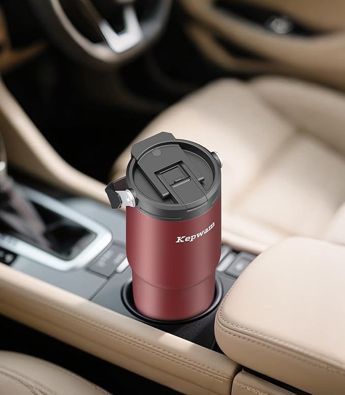 Self-Heating Travel Mug 20oz, Temperature-Controlled Coffee Warmer Mug, Smart Travel Mugs Keep Coffee Drinks Hot, Heated Cup Great for Driver Outdoor Fits Car Cup Holders