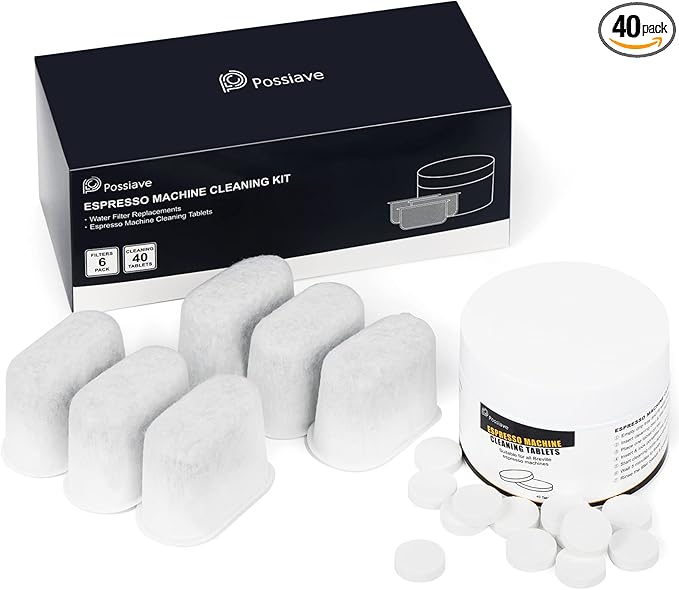 Espresso Cleaning Kits for Breville Machines, Includes 40 Cleaning Tablets and 6 Water Filters - Breville Espresso Machine Accessories