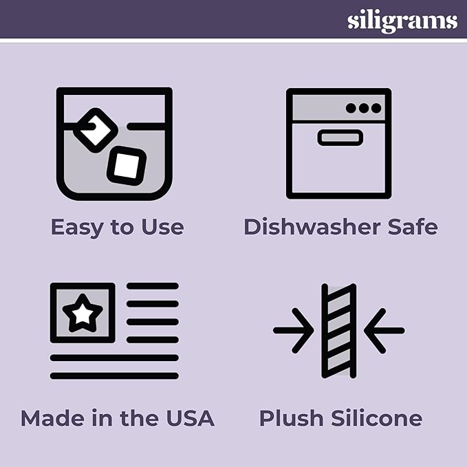 SILIGRAMS - Hannukah Ice Cube Mold Tray - Bartender 2" Cocktail Ice Tray Molds for Whiskey - Custom Personalized Ice Cube Mold - Monogram Designer Ice Tray - Reusable Silicone Ice Trays