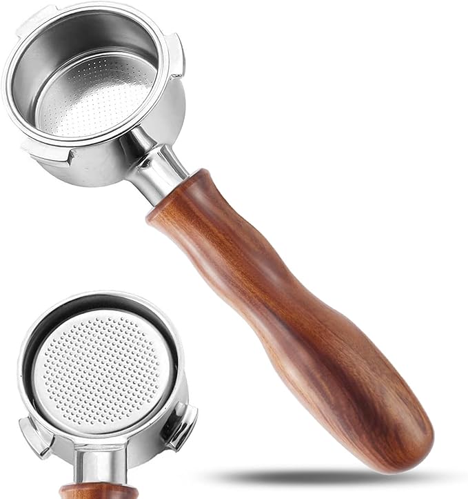 54mm Bottomless Portafilter with Puck Screen, 3 Ears Stainless Steel Head, Compatible with Breville Barista Pro, Barista Express Impress, Bambino Plus, Infuser, Barista Touch, Duo-Temp Pro, Bambino