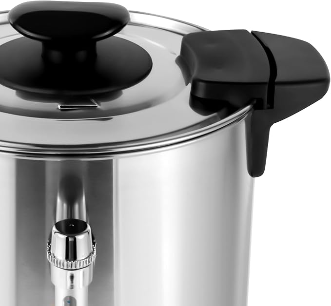 Commercial Coffee Maker,Stainless Steel Coffee Urn with Temperature Control, Coffee Maker Hot Water Urn for Catering (8L Black)