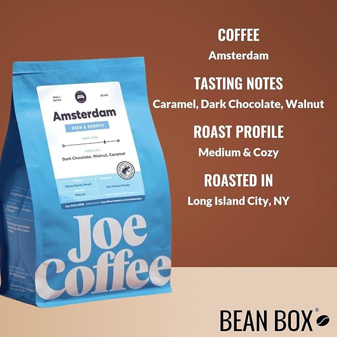 Bean Box New York Coffee Sampler, 2-Pack - Roasted by Joe Company, Gourmet Arabica Coffee, Variety Pack - Freshly Ground
