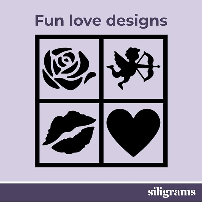 SILIGRAMS Love Ice Cube Mold – 2” Custom Whiskey & Cocktail Ice Tray – Personalized Silicone Ice Cube Mold – Romantic Gift for Couples, Weddings & Anniversaries – Reusable Ice Mold