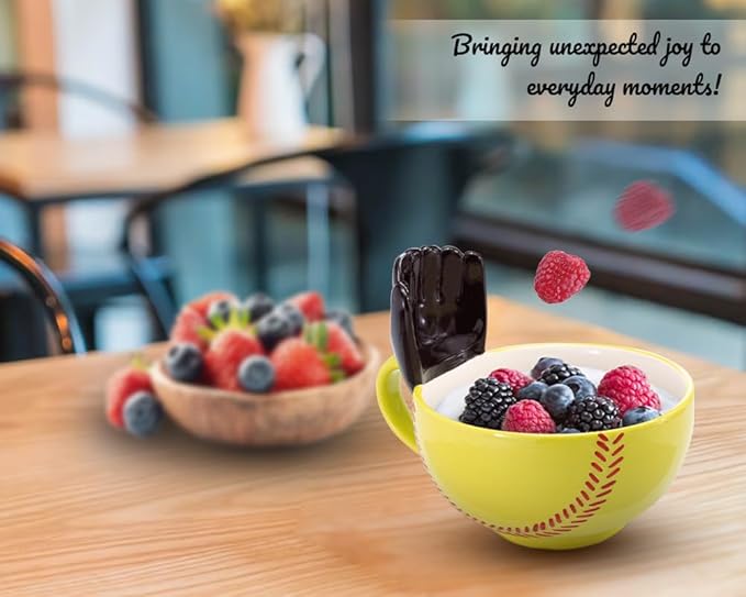 MAX'IS Creations The Softball Mug with a Glove, Softball Gifts for Girls 8-12 12-14 Mom Coach Gift Stuff, Novelty Ceramic Big Funny Coffee Mug, 16oz