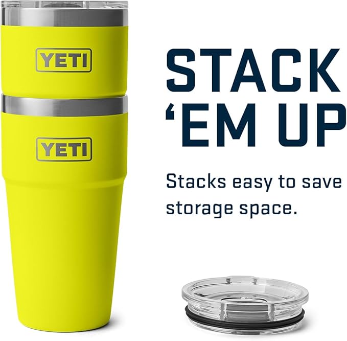 YETI Rambler 20 oz Stackable Tumbler, Stainless Steel, Vacuum Insulated with MagSlider Lid