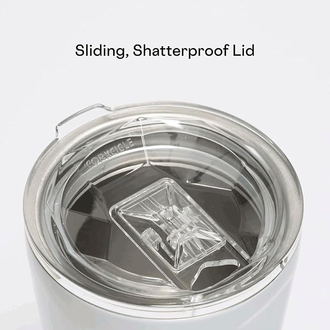 Corkcicle x Rifle Paper Co. Triple Insulated Coffee Mug with Lid and Handle, Roses Purple, 16 oz – Stainless Steel Travel Mug Keeps Beverages Hot for 3+ Hours – Non-Slip, Easy-Grip, Spill-Resistant