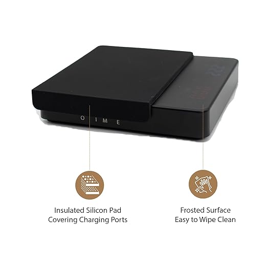 MiiCoffee Nano Coffee Scale with Timer, Espresso Scale with Auto Tare, Touch Sensor and Silicone Cover