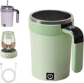 Automatic Magnetic Stirring Coffee Mug,2026 New Detachable Base Self Stirring Coffee Mug,Electric Mixing Cup with Lid Handle,Smart Mixing Cup for Milk Tea Coffee Chocolate (Green)
